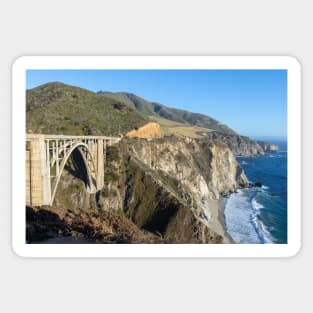 Bixby Bridge and the Pacific Ocean California Sticker